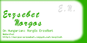 erzsebet morgos business card