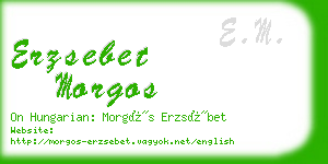 erzsebet morgos business card